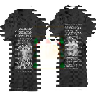 Cute Cats Christmas Kids Gifts Funny Ornaments Pajama Family Youth T-shirt - Thegiftio