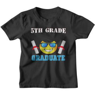 Cute Emotion Face 5Th Grade Graduate T-Shirt Last Day School Youth T-shirt - Thegiftio UK