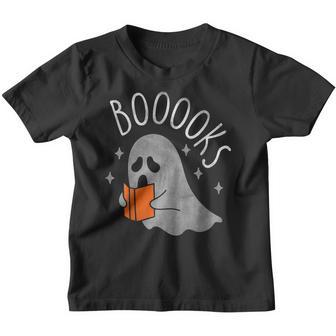 Cute Ghost Book Reading Teacher School Funny Halloween 2022 V4 Youth T-shirt - Thegiftio UK