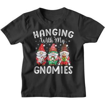 Cute Gnomes Red Check Plaid Pattern Funny Christmas Gnome Youth T-shirt - Thegiftio UK