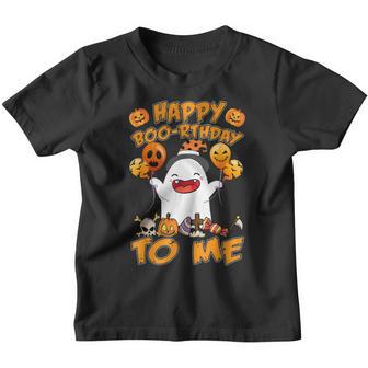 Cute Halloween Birthday Happy Boo-Rthday To Me Pumpkin Party Youth T-shirt - Thegiftio UK