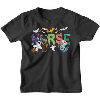 Cute Halloween Nurse Nursing Zombie Halloween Pattern V5 Youth T-shirt - Thegiftio UK