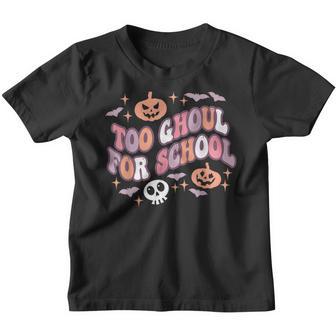 Cute Halloween Teacher School Ghouls Groovy Trick Or Teach V5 Youth T-shirt - Thegiftio UK