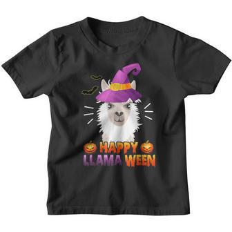 Cute Happy Llamaween Llama Halloween Costume Kids Boys Girls Youth T-shirt - Thegiftio UK