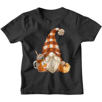 Cute Holiday Gnome For Thanksgiving With Fall Pumpkin Spice V7 Youth T-shirt - Thegiftio UK