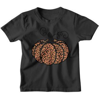 Cute Thankful Printed Leopard Pumpkin For Thanksgiving Youth T-shirt - Thegiftio UK