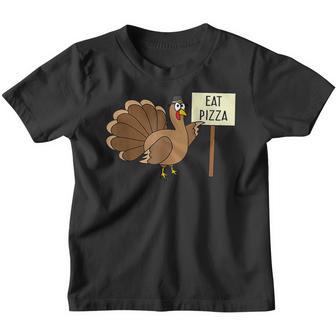 Cute Turkey Eat Pizza Adult Vegan Funny Thanksgiving Autumn Youth T-shirt - Thegiftio UK