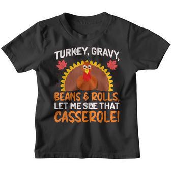 Cute Turkey Gravy Beans And Rolls Let Me See That Casserole V2 Youth T-shirt - Thegiftio UK