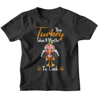 Cute Turkey Pregnancy Thanksgiving Pregnancy Announcement Youth T-shirt - Thegiftio UK