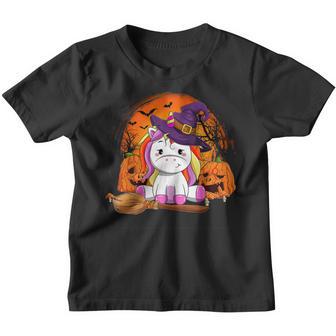 Cute Unicorn Pumpkin Halloween Thanksgiving Halloween V2 Youth T-shirt - Thegiftio UK