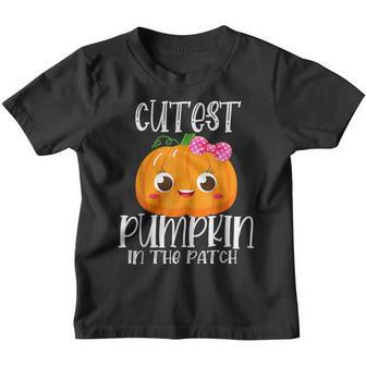 Cutest Pumpkin In The Patch Funny Halloween Costume Kids V2 Youth T-shirt - Thegiftio UK