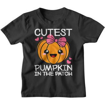 Cutest Pumpkin In The Patch Funny Halloween Thanksgiving V8 Youth T-shirt - Thegiftio UK