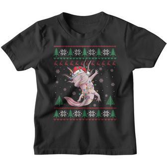 Dabbing Axolotl Santa Sweater Christmas Ugly Women Girls Kid Youth T-shirt - Thegiftio UK