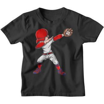 Dabbing Baseball Player Boys Drawing With Baseball Ball Youth T-shirt - Seseable
