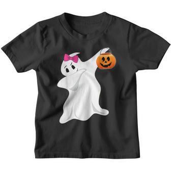 Dabbing Boo Ghost Jack O Lantern Pumpkin Happy Halloween Youth T-shirt - Thegiftio UK