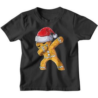 Dabbing Gingerbread Santa Christmas Kids Boys Xmas Cookie Youth T-shirt - Thegiftio UK