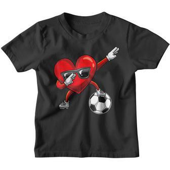 Dabbing Heart Dab Cute Valentines Day Boys Soccer Gift Youth T-shirt - Thegiftio UK