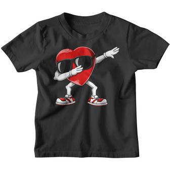 Dabbing Heart Funny Toddler Girls Kids Boys Valentines Day Youth T-shirt - Thegiftio UK