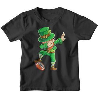 Dabbing Leprechaun Football St Patricks Day Boys Men Sports Youth T-shirt - Seseable