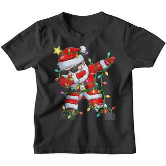 Dabbing Santa Christmas Lights Squad Men Boy Kids Youth T-shirt - Thegiftio UK