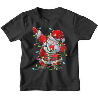 Dabbing Santa Christmas Tree Lights Xmas Gifts Boys Kids Dab V5 Youth T-shirt - Thegiftio UK