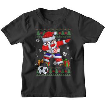 Dabbing Santa Claus Soccer Ball Ugly Christmas Boys Kids Dab Youth T-shirt - Thegiftio UK