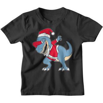 Dabbing Santa Claus Trex Christmas Dinosaur Boys Xmas Youth T-shirt - Thegiftio UK