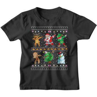 Dabbing Santa Elf Friends Christmas Boys Girls Men Dab Ugly Youth T-shirt - Thegiftio UK