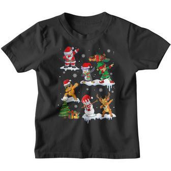 Dabbing Santa Elf Friends Christmas Boys Girls Men Xmas Dab V20 Youth T-shirt - Thegiftio UK