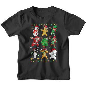 Dabbing Santa Elf Friends Christmas Boys Girls Men Xmas Dab V21 Youth T-shirt - Thegiftio UK