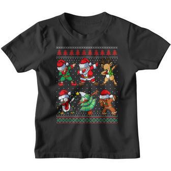 Dabbing Santa Elf Friends Christmas Kids Boys Funny Xmas Dab Youth T-shirt - Thegiftio UK
