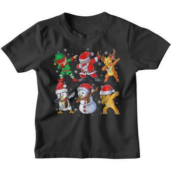 Dabbing Santa Elf Friends Christmas Kids Boys Men Pajamas V2 Youth T-shirt - Thegiftio UK