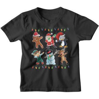 Dabbing Santa Elf Friends Christmas Kids Boys Men Xmas V2 Youth T-shirt - Thegiftio UK