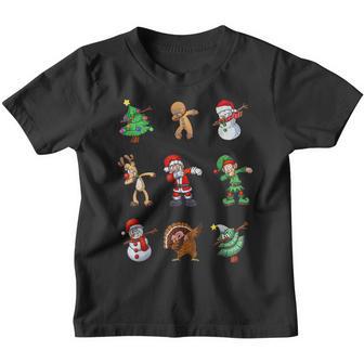 Dabbing Santa Elf Friends Christmas Kids Boys Men Xmas V4 Youth T-shirt - Thegiftio UK