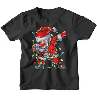 Dabbing Santa For Boys Girls Christmas Tree Lights V3 Youth T-shirt - Thegiftio UK