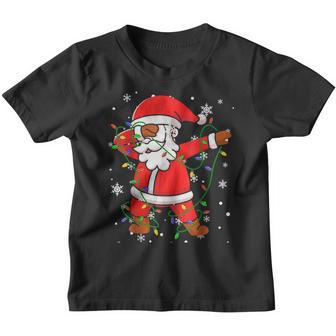 Dabbing Santa For Boys Girls Christmas Tree Lights V7 Youth T-shirt - Thegiftio UK
