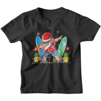 Dabbing Santa T Christmas In July Kids Hawaiian Xmas Youth T-shirt - Thegiftio UK