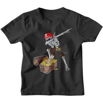 Dabbing Skeleton Pirate Funny Halloween Boys Kids Toddler Youth T-shirt - Thegiftio UK