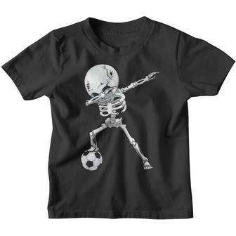 Dabbing Skeleton Soccer Funny Halloween Boys Kids Men Gifts Youth T-shirt - Thegiftio UK