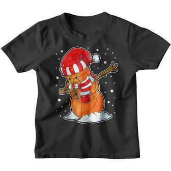 Dabbing Snowman Basketball Ball Christmas Santa Boys Dab Youth T-shirt - Thegiftio UK