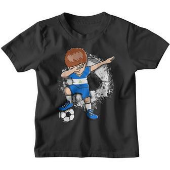Dabbing Soccer Boy Nicaragua Jersey Nicaragua Football Fans Youth T-shirt - Thegiftio UK
