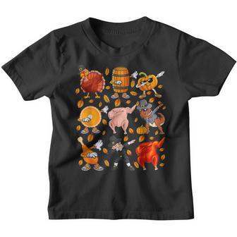 Dabbing Turkey T Rex Pilgrim Thanksgiving Boys Kid Funny Dab Youth T-shirt - Thegiftio UK