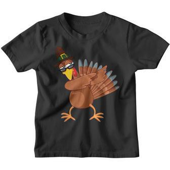 Dabbing Turkey Thanksgiving Day Gifts Pilgrim Boys Kids Men V9 Youth T-shirt - Thegiftio UK