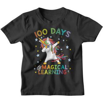 Dabbing Unicorn 100 Days Of Magical Learning 100Th School V2 Youth T-shirt - Thegiftio UK