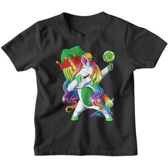 Dabbing Unicorn Santa Christmas Kids Girls Women Xmas Dab Youth T-shirt - Thegiftio UK