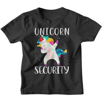 Dabbing Unicorn Security Christmas Santa Hat For Girls Ns Youth T-shirt - Thegiftio UK