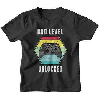 Dad Level Unlocked Gamer Vintage Youth T-shirt - Monsterry