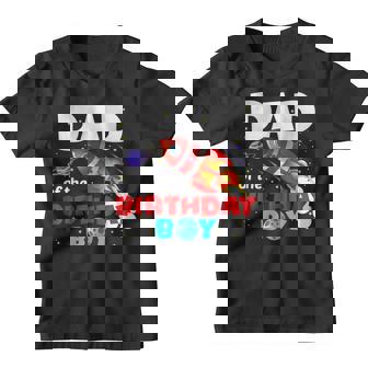 Dad Of The Birthday Boy Two The Moon Space Party Decorations Youth T-shirt | Mazezy