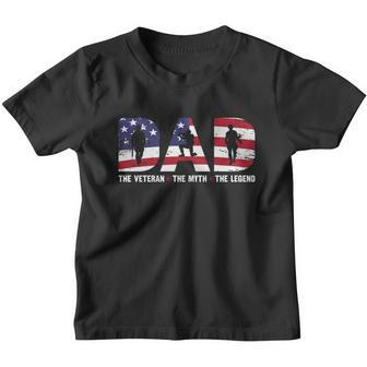 Dad The Veteran The Myth The Legend Veterans Day Gift Youth T-shirt - Monsterry