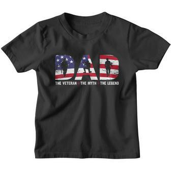 Dad The Veteran The Myth The Legend Veterans Day Youth T-shirt - Monsterry UK